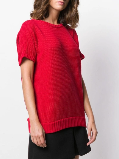 Pre-owned Versace 1980's Knitted Top In Red