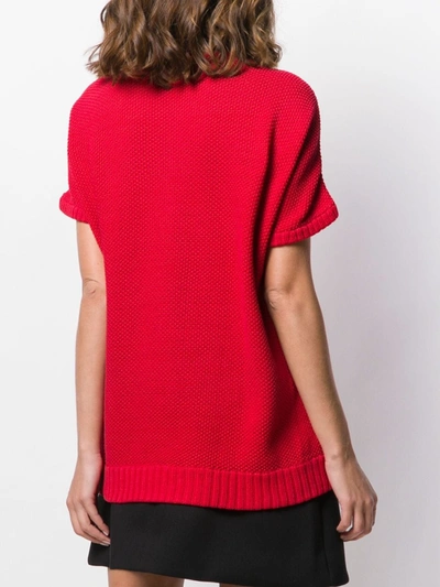 Pre-owned Versace 1980's Knitted Top In Red