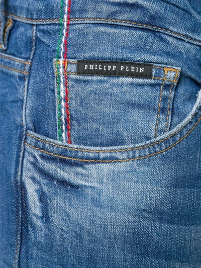 Shop Philipp Plein Tapered Jeans In Blue