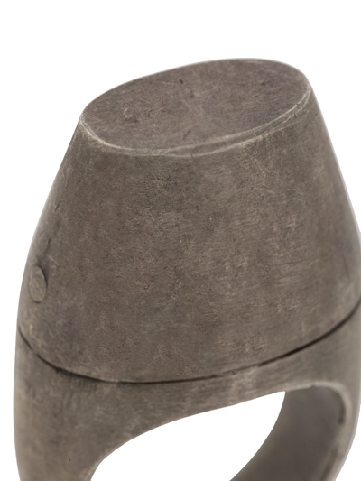 Parts Of Four Geo Elipse Invert Ring In Silver