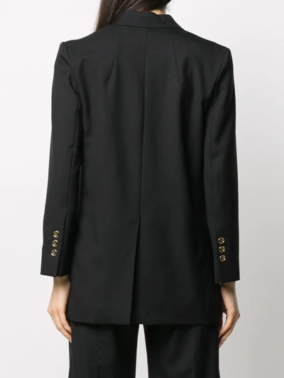 Shop Patou Jewel-button Wool Blazer In Black