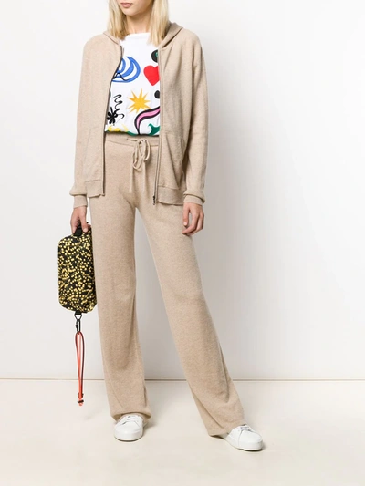Chinti & Parker Mélange Wool And Cashmere-blend Wide-leg Pants In Neutrals