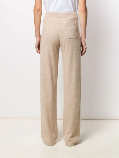 Chinti & Parker Mélange Wool And Cashmere-blend Wide-leg Pants In Neutrals