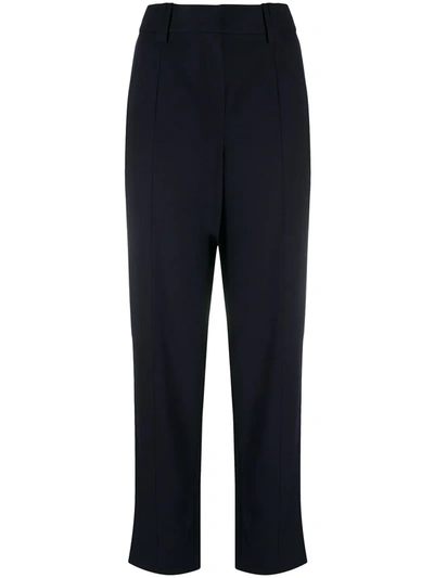 Shop Balmain Tailored Tapered Leg Trousers In Blue