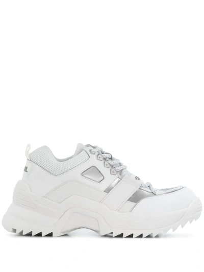 Shop Karl Lagerfeld Contrast Low-top Sneakers In White