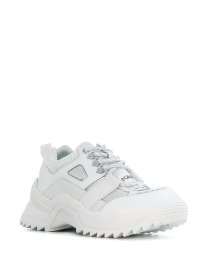 Shop Karl Lagerfeld Contrast Low-top Sneakers In White