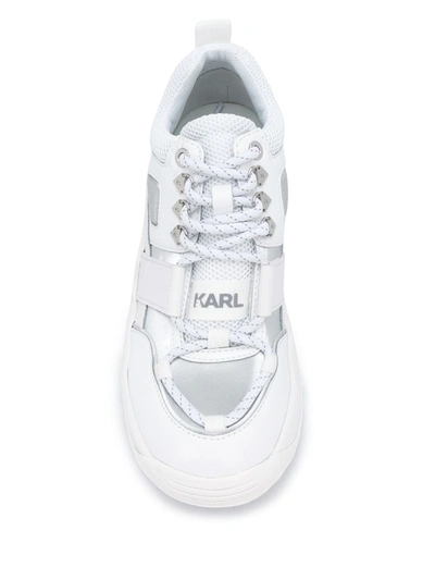 Shop Karl Lagerfeld Contrast Low-top Sneakers In White