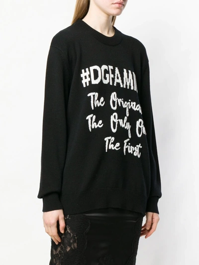 Shop Dolce & Gabbana #dgfamily Jumper In Black