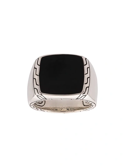 Shop John Hardy Classic Chain Jade Signet Ring In Silver