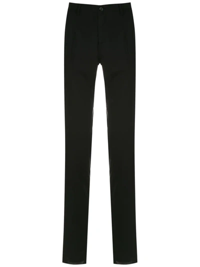 Dolce & Gabbana Straight-leg Tailored Linen Pants In Black
