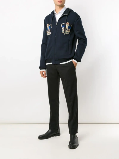 Dolce & Gabbana Straight-leg Tailored Linen Pants In Black