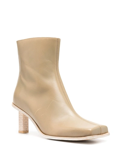 Shop Jacquemus Carro Basses Ankle Boots In Neutrals