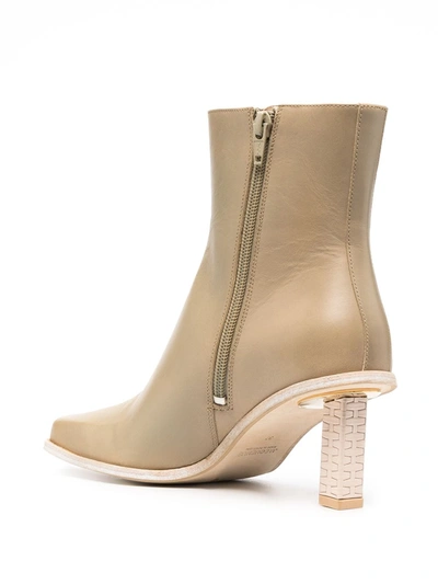 Shop Jacquemus Carro Basses Ankle Boots In Neutrals