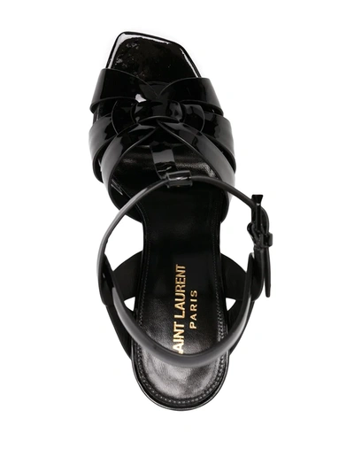 Shop Saint Laurent Tribute 105mm Sandals In Black