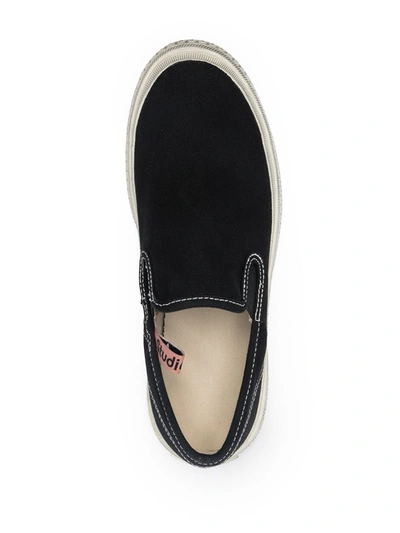 Shop Acne Studios Slip-on Low-top Sneakers In Black