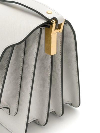 Shop Marni Medium Trunk Shoulder Bag In Grey
