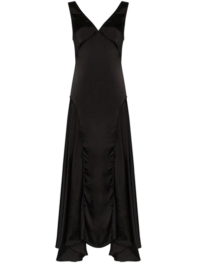 Shop Jil Sander Marigold Draped Gown In Black