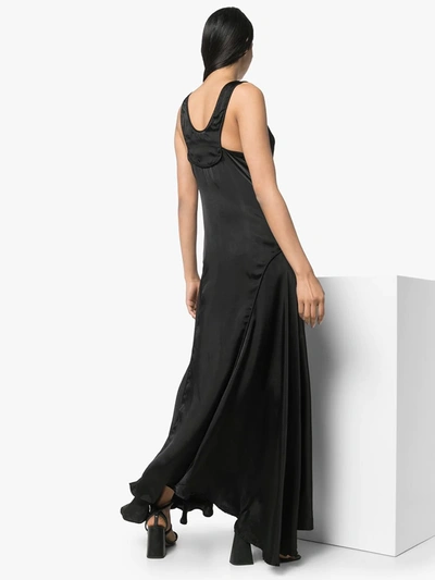 Shop Jil Sander Marigold Draped Gown In Black