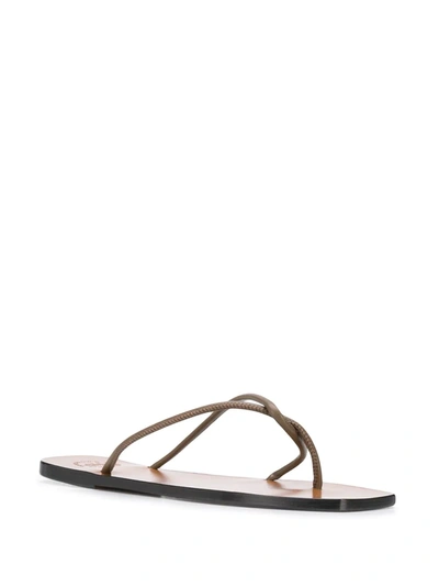 Shop Atp Atelier Alessano Flat Sandals In Brown