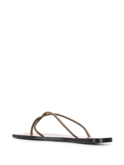 Shop Atp Atelier Alessano Flat Sandals In Brown