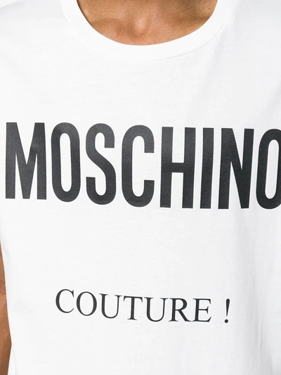 Shop Moschino Couture Print T-shirt In White
