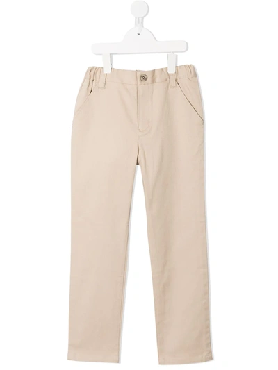 Shop Familiar Classic Chino Trousers In Brown