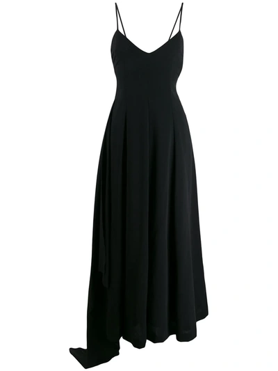 Shop Ami Alexandre Mattiussi Draped Side-panel Dress In Black