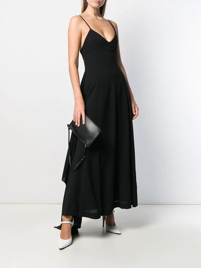 Shop Ami Alexandre Mattiussi Draped Side-panel Dress In Black