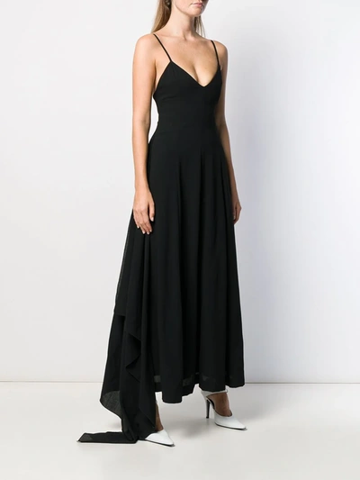 Shop Ami Alexandre Mattiussi Draped Side-panel Dress In Black