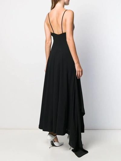 Shop Ami Alexandre Mattiussi Draped Side-panel Dress In Black