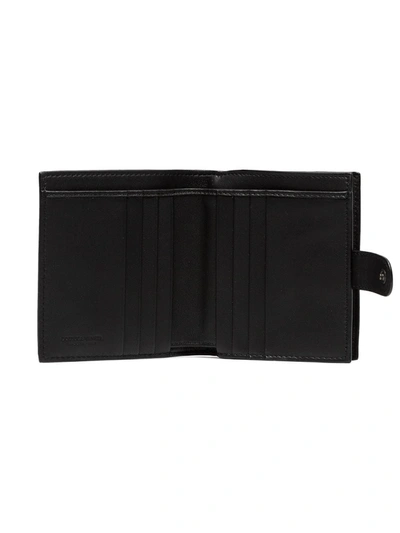 Shop Bottega Veneta Black Intrecciato Leather Wallet