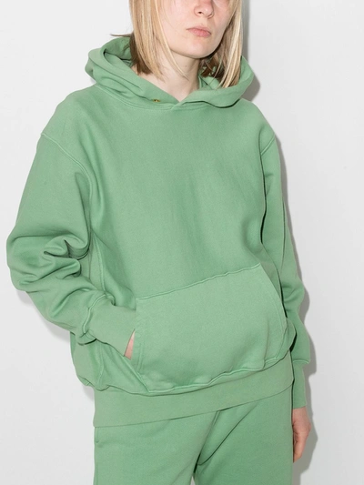 Shop Les Tien Long-sleeve Hooded Sweatshirt In Green