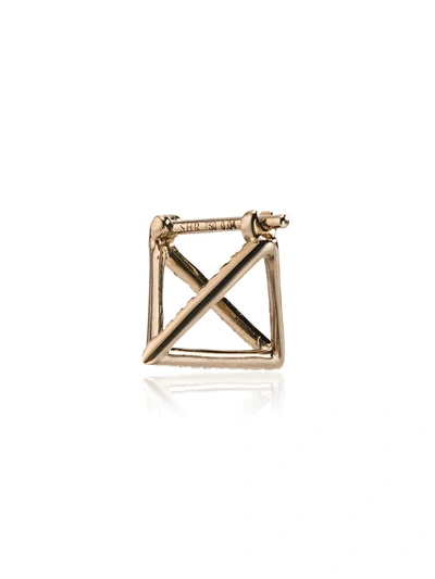 Shop Shihara 18kt Yellow Gold Diamond Triangle Earring In Metallic