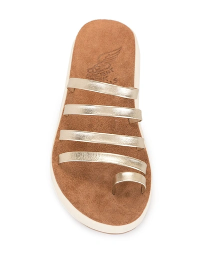 Shop Ancient Greek Sandals Niki Metallic Sandals In Gold