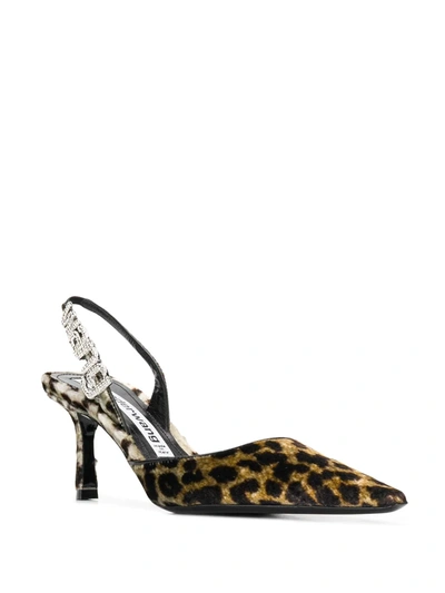 Shop Alexander Wang Embellished Kitten Pumps In Neutrals