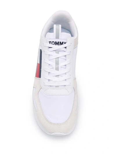 Shop Tommy Jeans Side Logo Sneakers In White