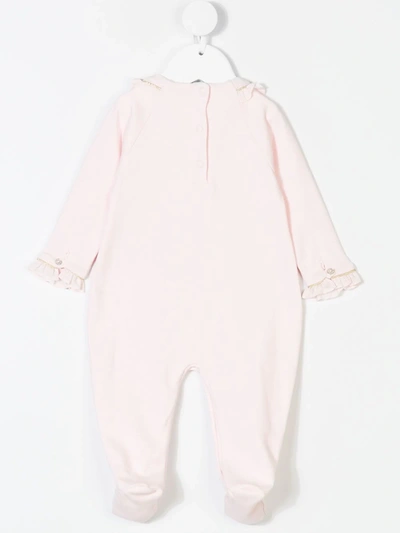 Shop Tartine Et Chocolat Ruffled Bib Collar Pyjama In Pink