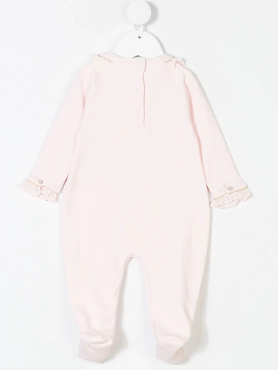 Tartine Et Chocolat Ruffled Bib Collar Pyjama In Pink