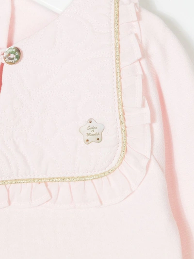 Tartine Et Chocolat Ruffled Bib Collar Pyjama In Pink