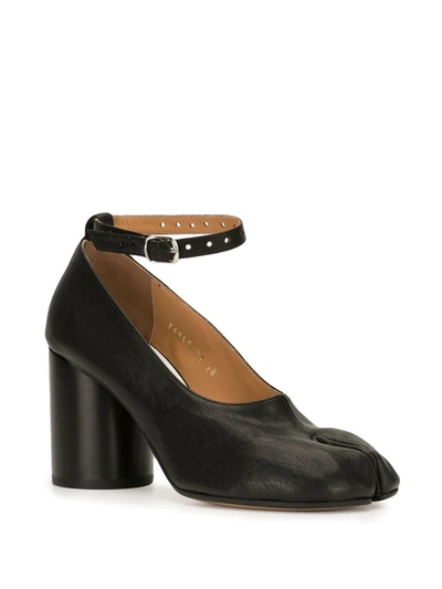 Maison Margiela Tabi 80mm Mary Jane Pumps In Black