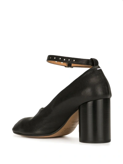 Maison Margiela Tabi 80mm Mary Jane Pumps In Black