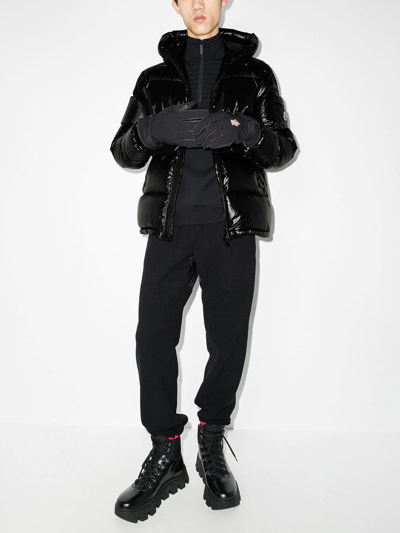 Shop Moncler Ecrins Zip-up Padded Jacket In Black