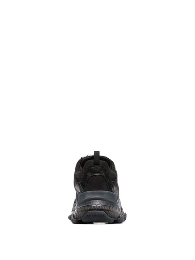 Balenciaga Black Triple S Clear Sole Sneakers In Black