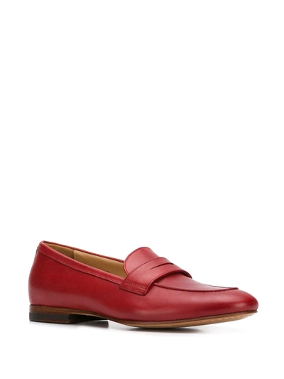 Shop Scarosso Valeria Penny Loafers In Red