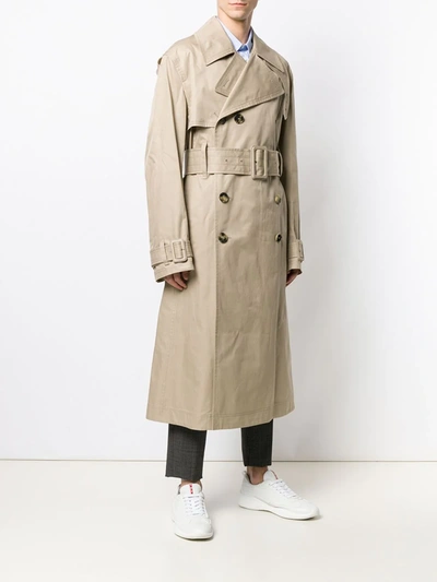 Shop Valentino Uniform Couture Trench Coat In Neutrals