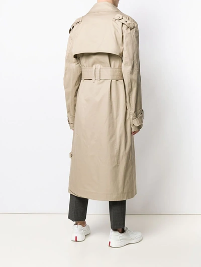 Shop Valentino Uniform Couture Trench Coat In Neutrals