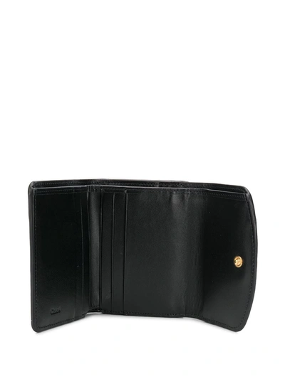 Shop Chloé C Mini Trifold Wallet In Black