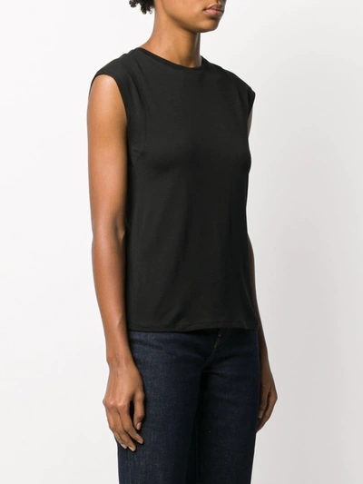 Shop Frame Le Mid Rise Tank Top In Black