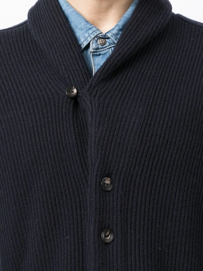 Shop N•peal Kensington Button-up Cardigan In Blue
