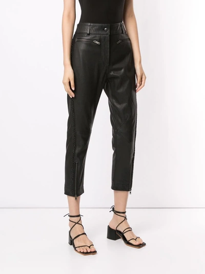 Shop Haider Ackermann Cropped Trousers In Black